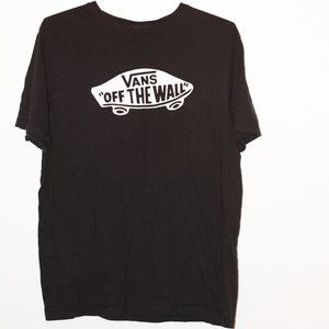 Vans Off The Wall Black Tee Shirt